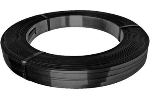 Correa de acero AW 13x0,5 - aprox. 1.000mtr. Negro